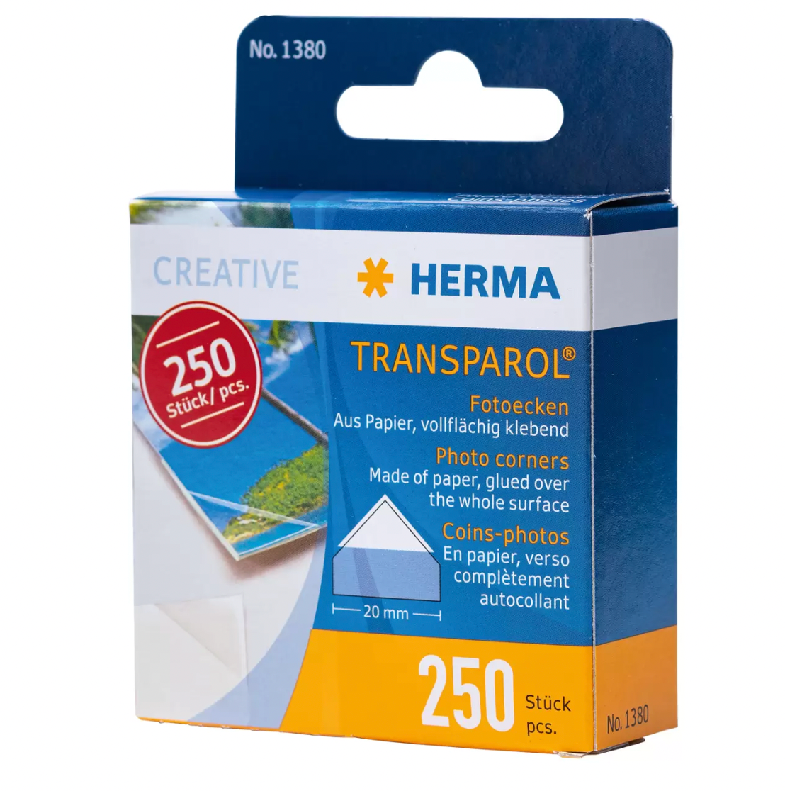 Transparol photo corners dispenser pack 250