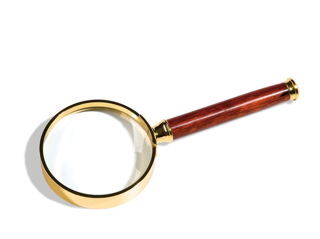 ROSEWOOD 3x handheld magnifying glass